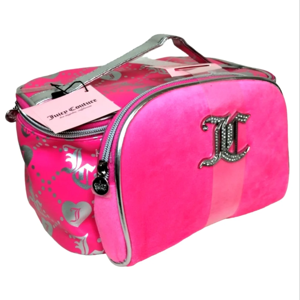 Juicy Couture Make Up Train Case Bag Set